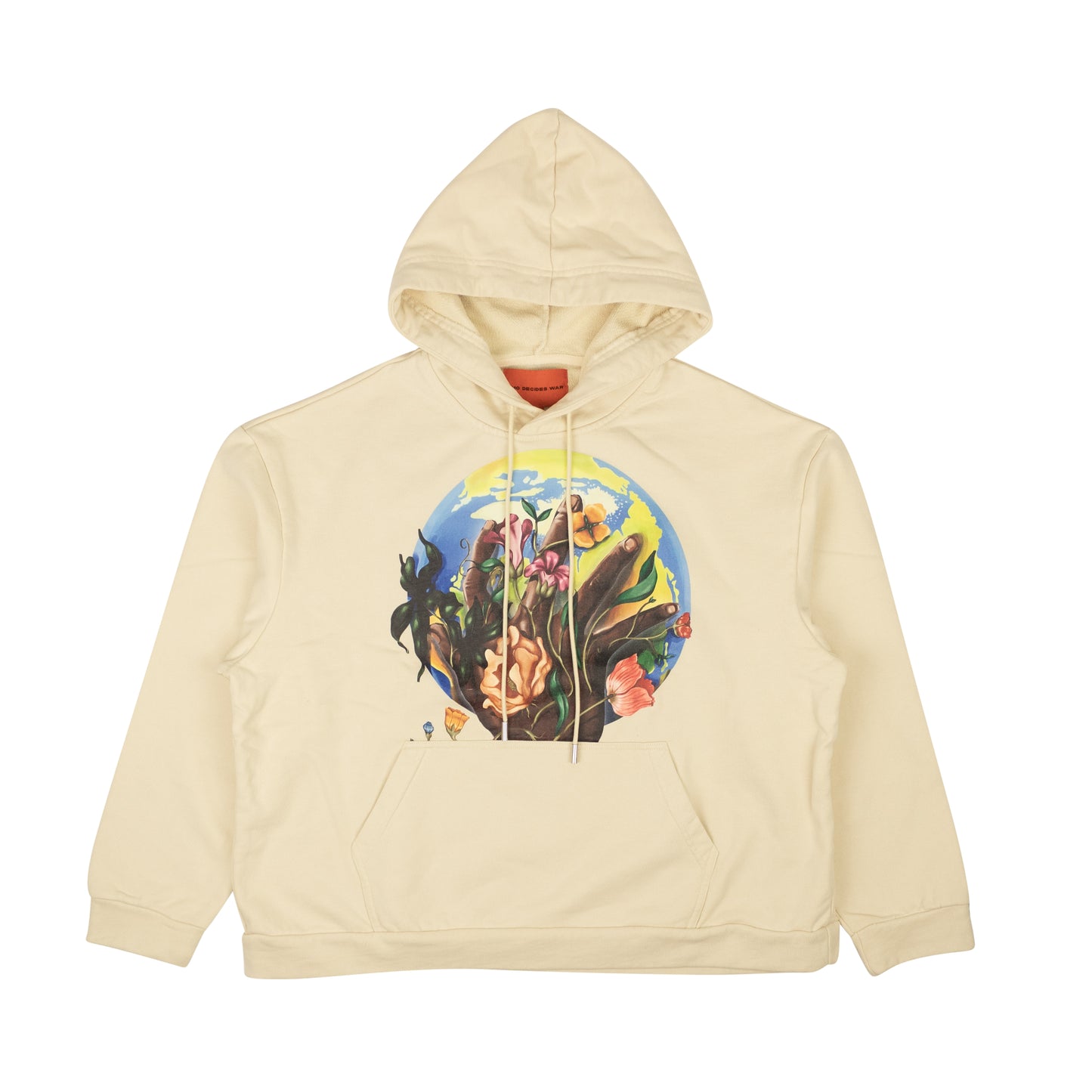 Who Decides War Roots Of Peace Hooded Pullover - Cream