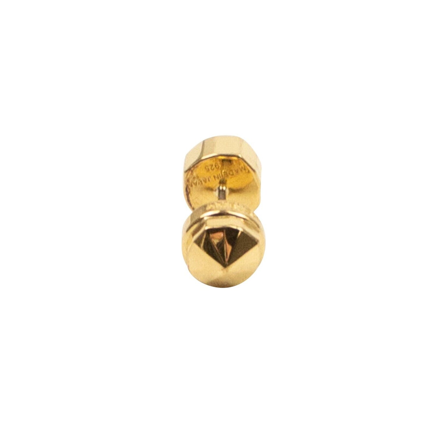 Gold Emblem Single Stud Earring