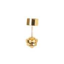 Gold Emblem Single Stud Earring