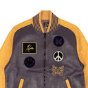 Purple And Gold Wool Award Logo Patches Jacket