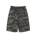 Men's Stone Black Polyester Camo Skater Shorts