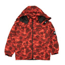 Red Camo Print Relaxed Down Puffer Jacket