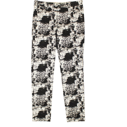 Comme Des Garcons Cotton Floral Pants - Black/White