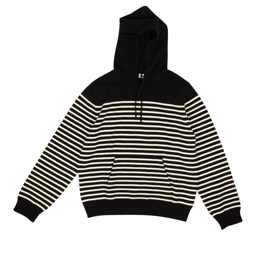 Celine Wool Striped Sweatshirt - Black/White