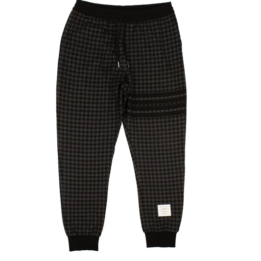 Black Cotton Gun Club Check Jogger Sweatpants