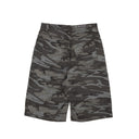 Men's Stone Black Polyester Camo Skater Shorts