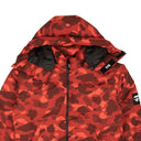 Red Camo Print Relaxed Down Puffer Jacket