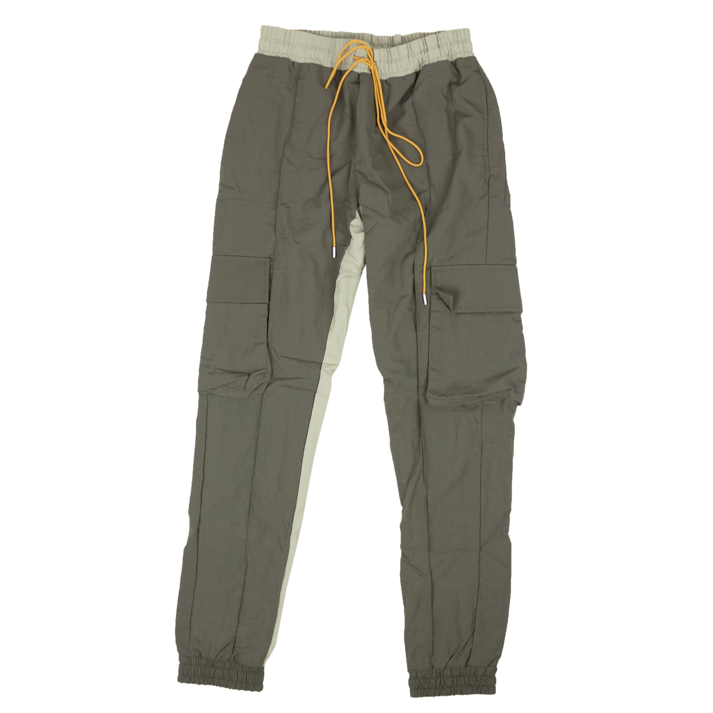 Dark And Light Grey Nylon Cargo Flight Pants