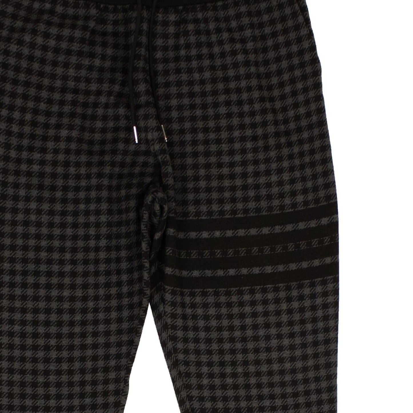 Black Cotton Gun Club Check Jogger Sweatpants