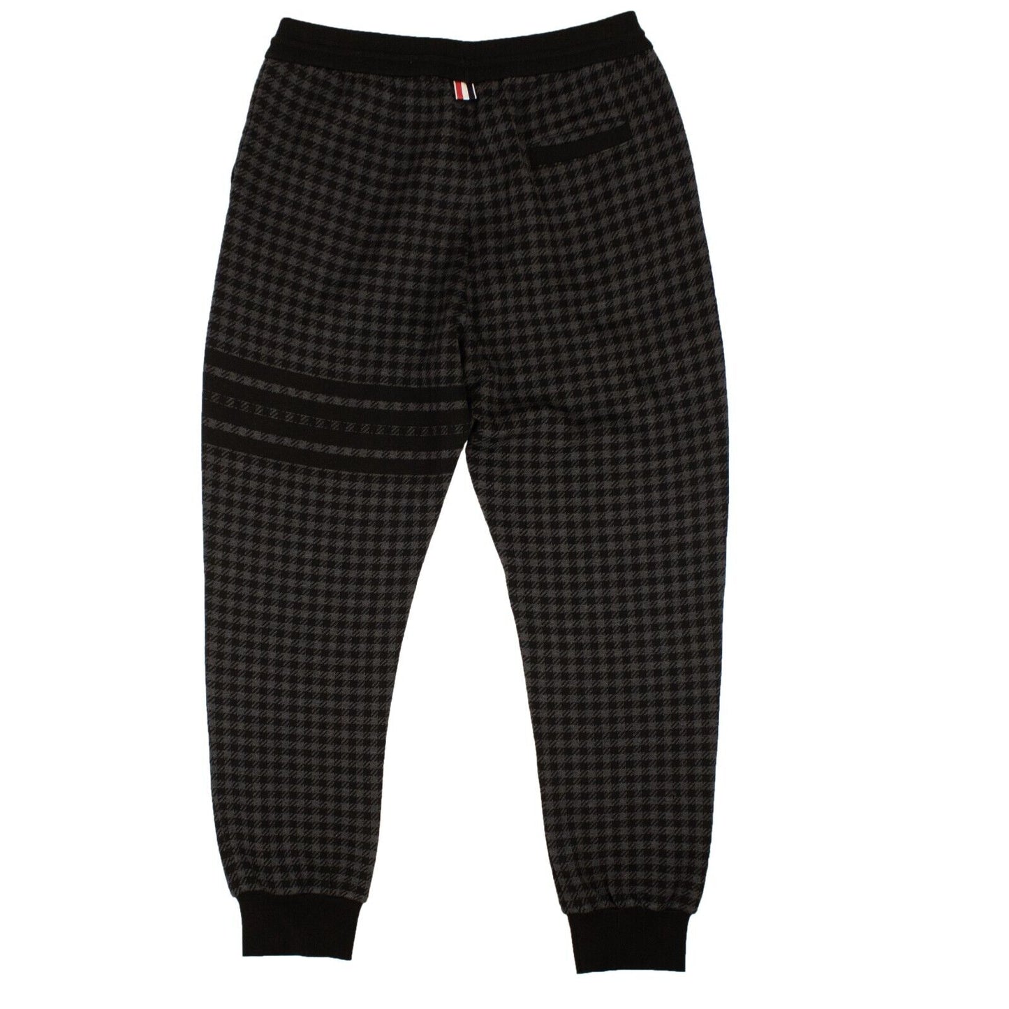 Black Cotton Gun Club Check Jogger Sweatpants