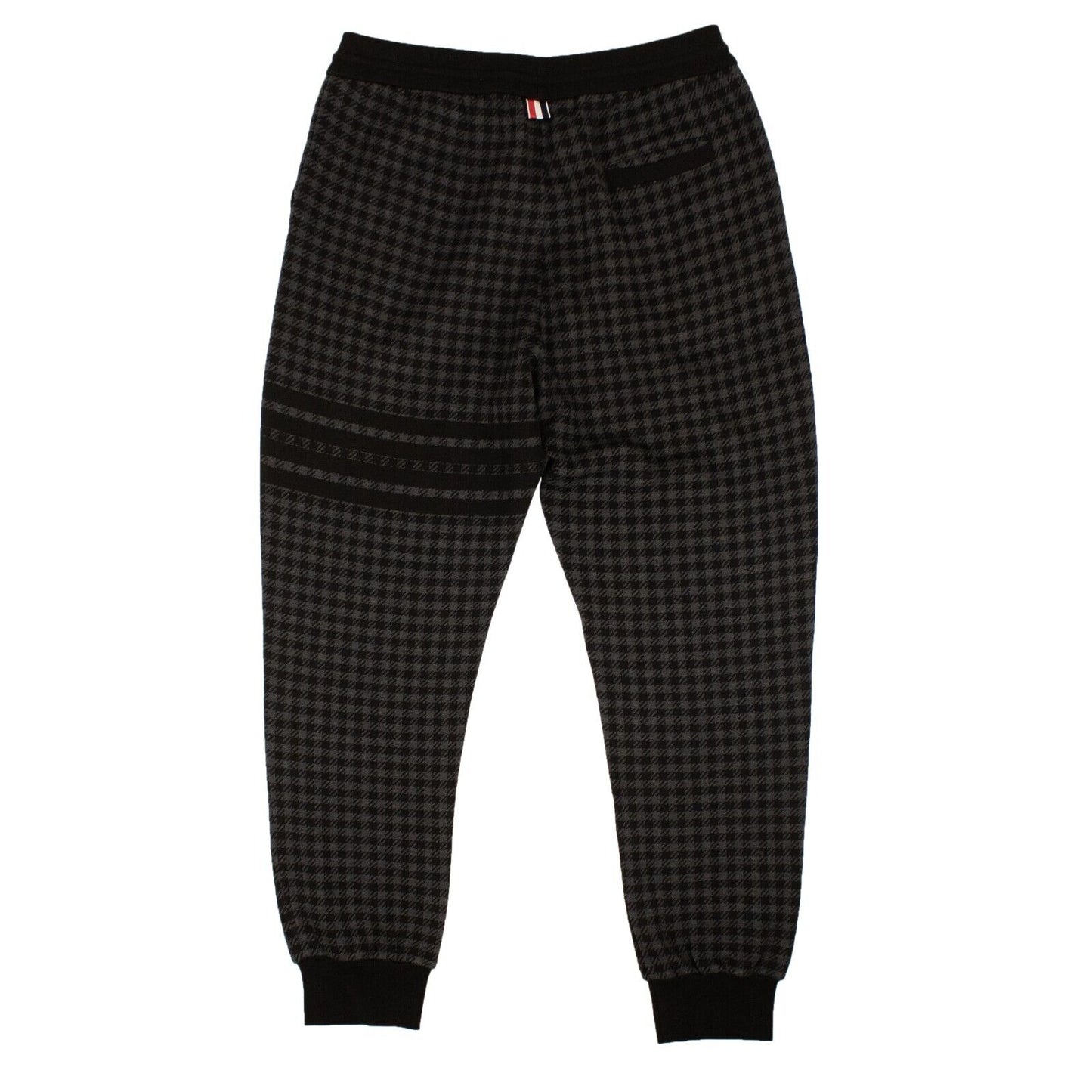 Black Cotton Gun Club Check Jogger Sweatpants