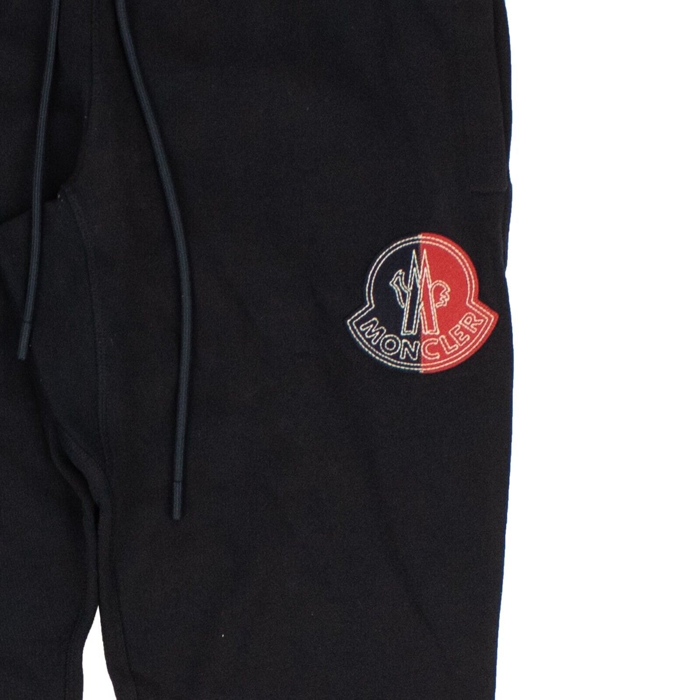 Navy Cotton Logo Patch Relax Fit Sweatpants