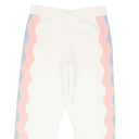 White Polyester Knit Side Detail Track Pants