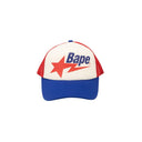 Red & Blue Polyester Star Mesh Cap