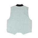 Light Blue Cotton Front Logo Denim Vest