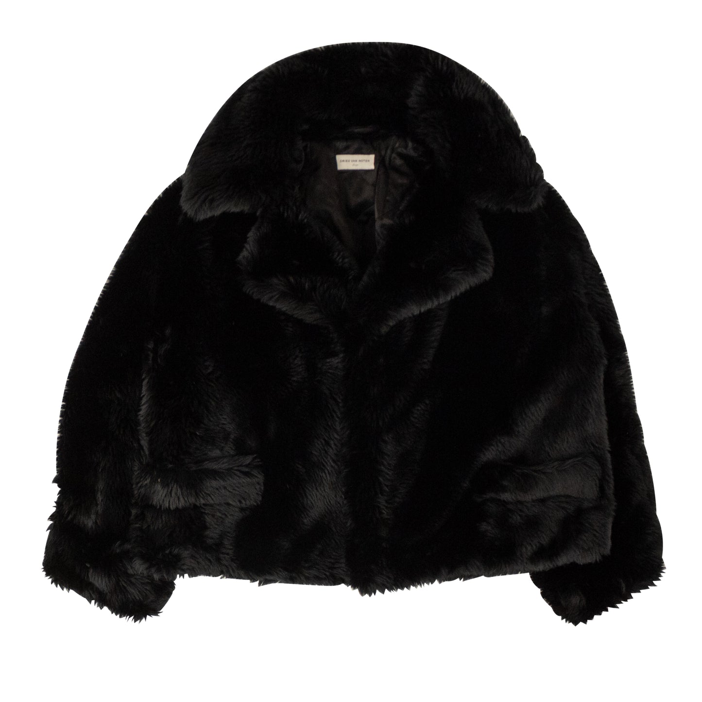 Black Vaudi Faux Fur Coat