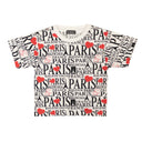 Boy's White And Red Black T-Shirt