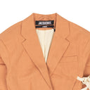 Orange Wool La Veste Santon Cropped Blazer
