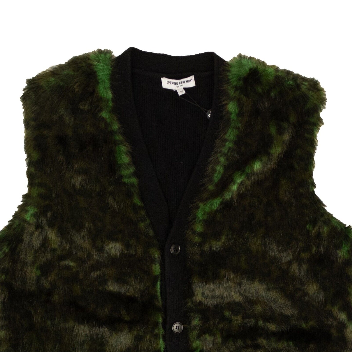 Opening Ceremony Leopard Faux Fur Vest - Multi