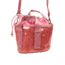 French Rose Sequined Mini Bucket Bag