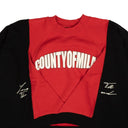 Marcelo Burlon Block Color Over Crewneck - Black/Red