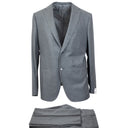 Steel Grey Silk Single Breasted Suit 8R