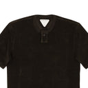 Brown Terry Henley Short Sleeve T-Shirt
