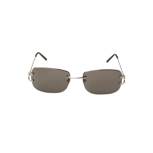 Cartier Rectangle "C" Sunglasses - Silver