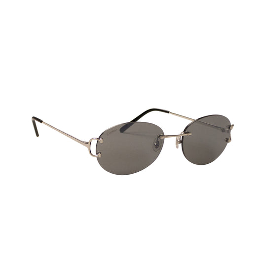 Cartier Oval "C" Sunglasses - Silver
