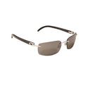 Cartier Rectangle Buffalo Horn Sunglasses - Gray/Silver