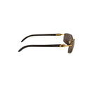 Cartier Rectangle Buffalohorn Sunglasses - Gold