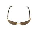 Cartier Rectangle Buffalohorn Sunglasses - Gold