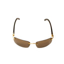 Cartier Rectangle Buffalohorn Sunglasses - Gold