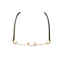 Gold And White Rectangle Buffalo Horn Eyeglasses
