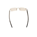 Silver And Black Rectangle Buffalo Horn Eyeglasses