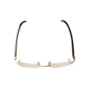 Silver And Black Rectangle Buffalo Horn Eyeglasses