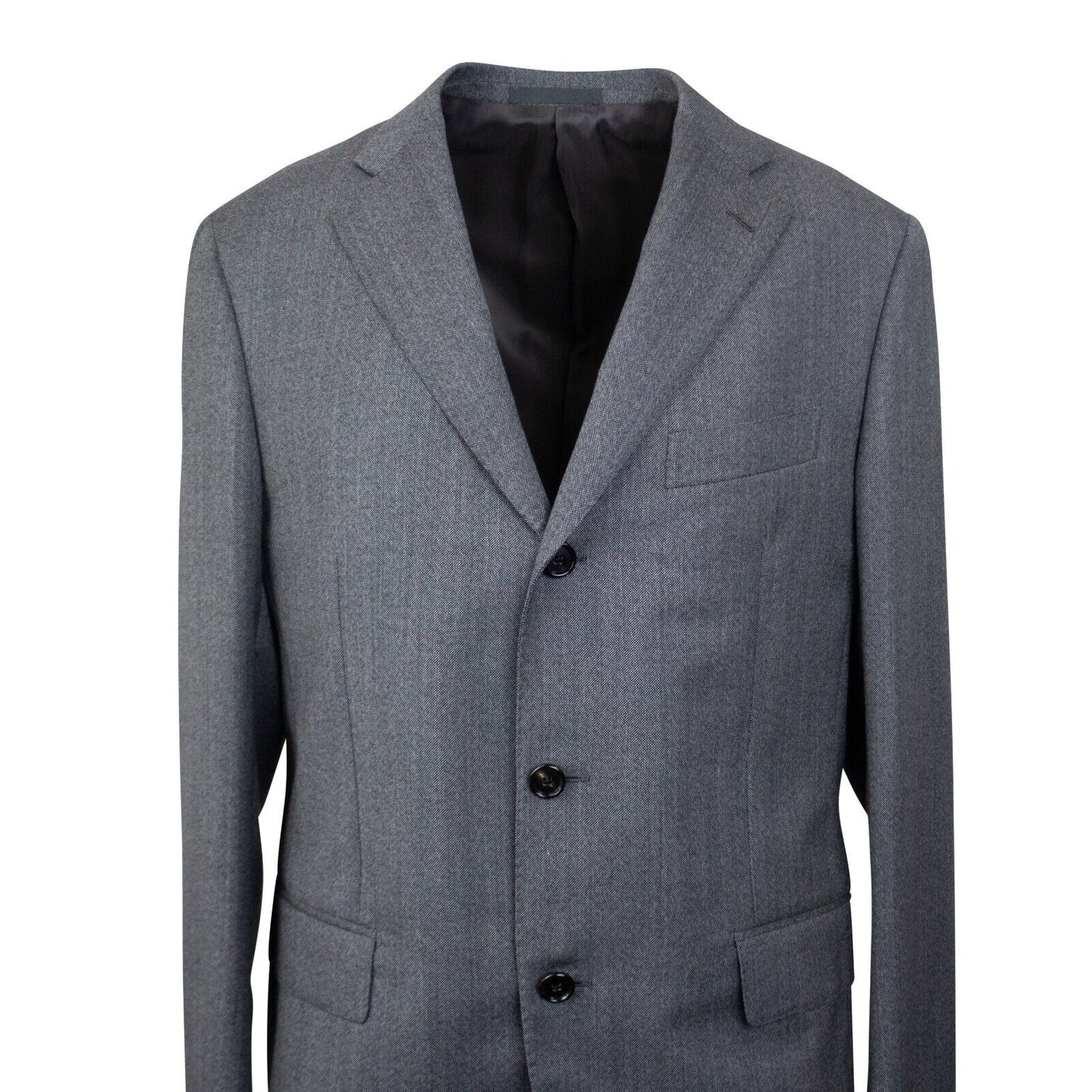 Grey Wool Single Breasted Suit 7R