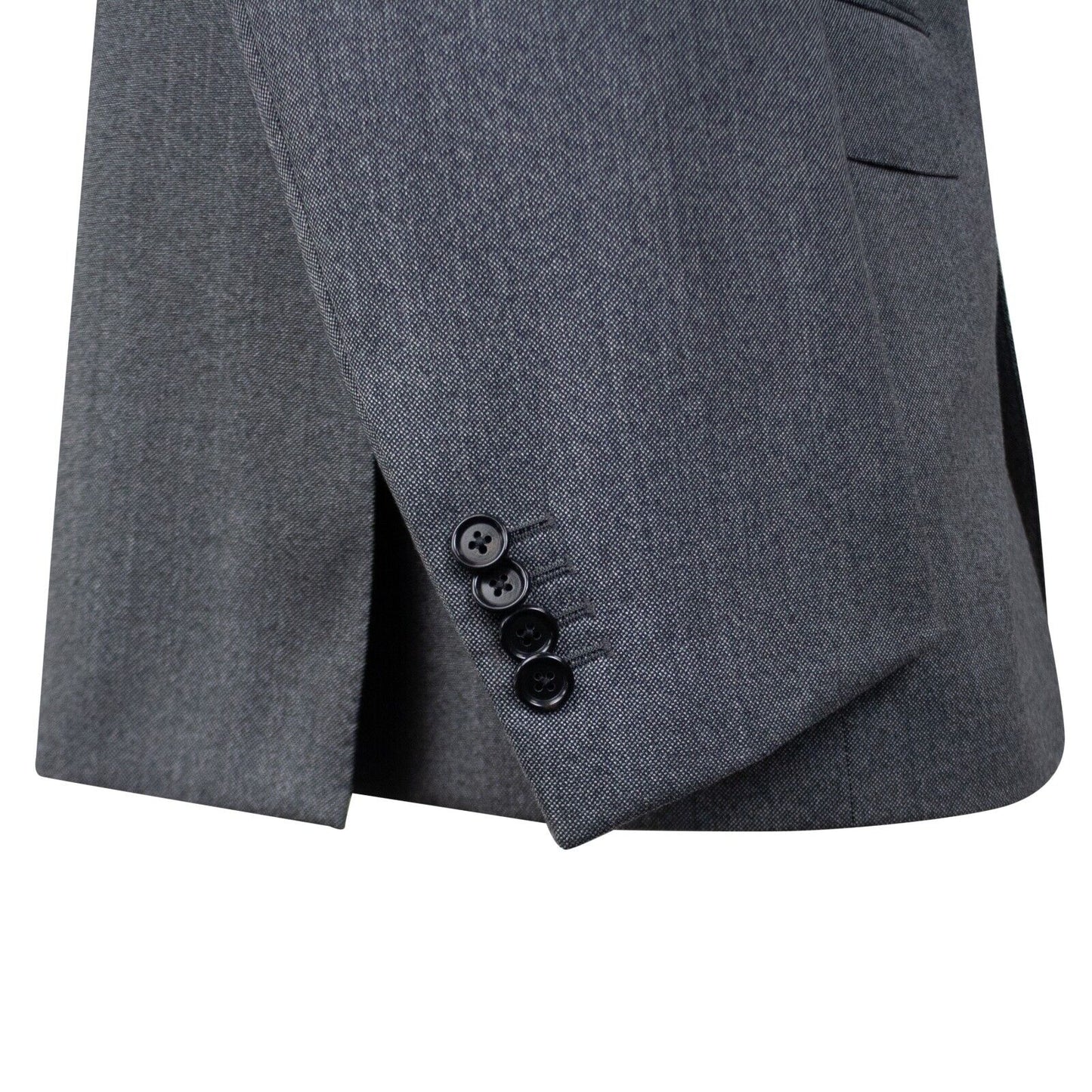 Grey Wool Single Breasted Suit 7R