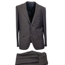 Brown Wool Blend Single Breasted Suit 9R