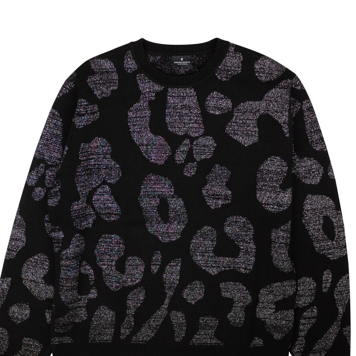 Marcelo Burlon Leopard Sweater - Dark Gray/Black