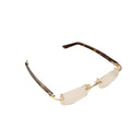 Gold And Brown Tortoise Rectangle Sunglasses