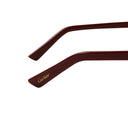 Gold And Burgundy Rectangle Eyeglasses