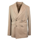 Sand Brown Cotton Double-Breasted Suit 8R