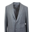 Steel Grey Silk Single Breasted Suit 8R
