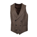 Chocolate Brown Double-Breasted 3 Piece Suit 10R