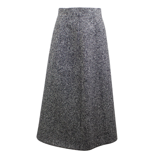 Saint Laurent Wool Tweed Pencil Skirt - Grey