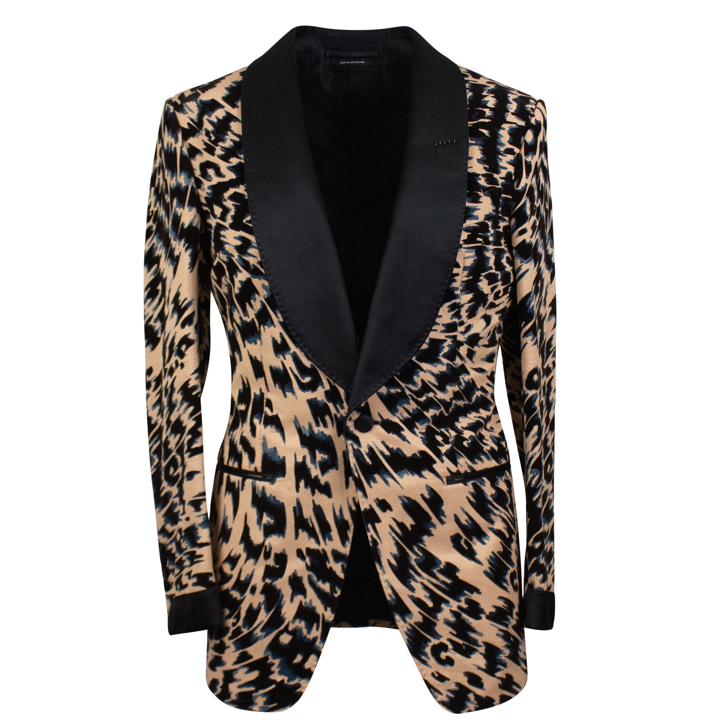 Light Orange And Black Fur Pattern Suit Jacket