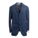 Yale Blue Silk Single Breasted Suit 7R