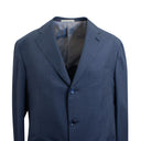Yale Blue Silk Single Breasted Suit 7R