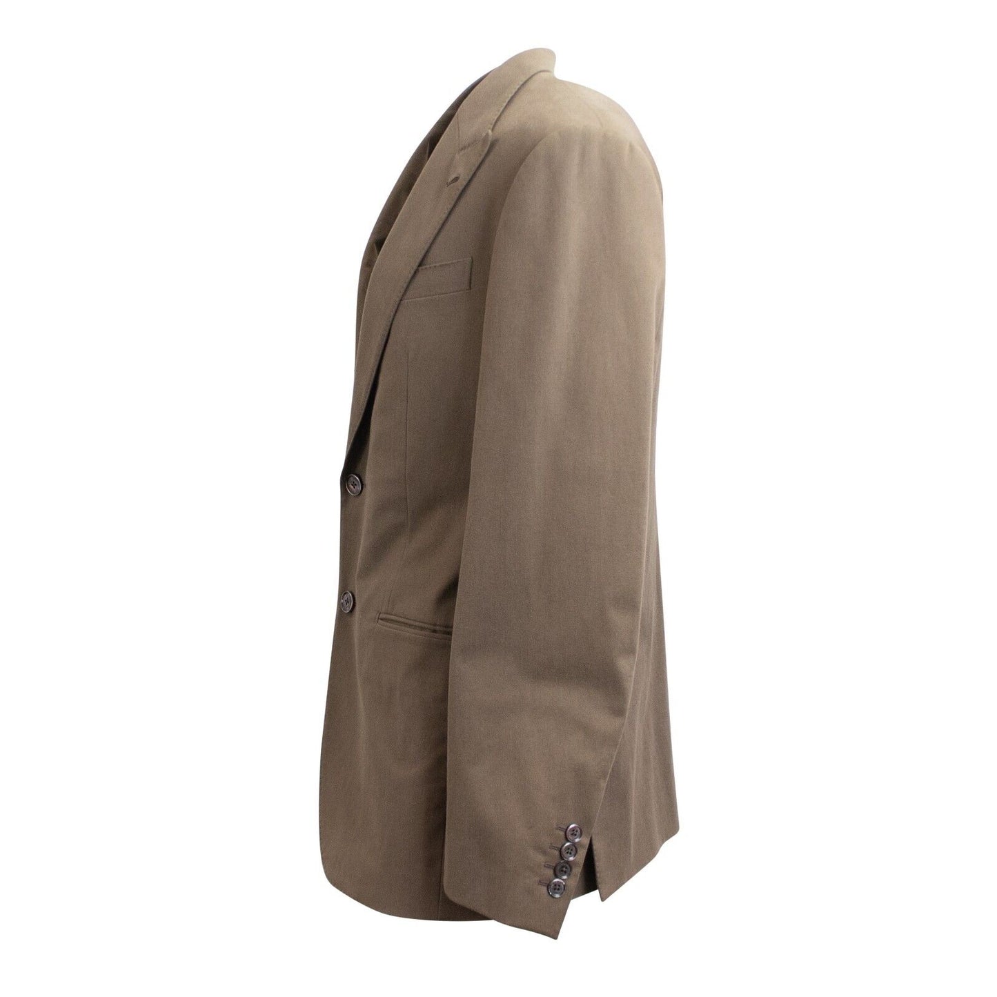 Peanut Brown Cotton Blend Single Breasted Suit 10R